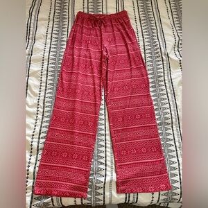 Versona | Women's Red Christmas Patterned Pajama Pants Size Small